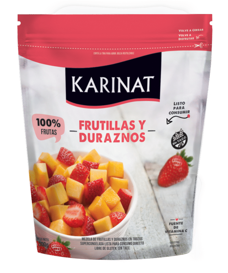 Frutilla - Durazno cubeteados 300 gr